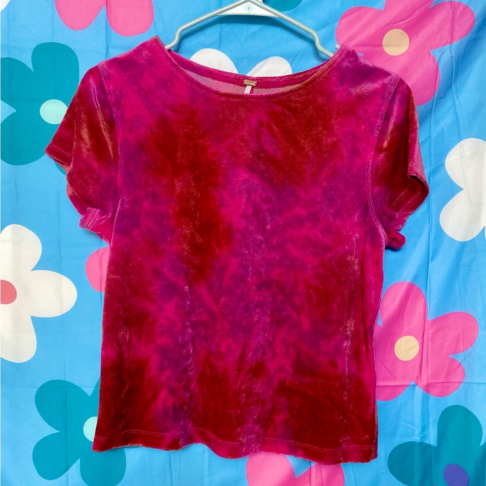 Free People Bright Eyes Tie-Dye Velvet Tee